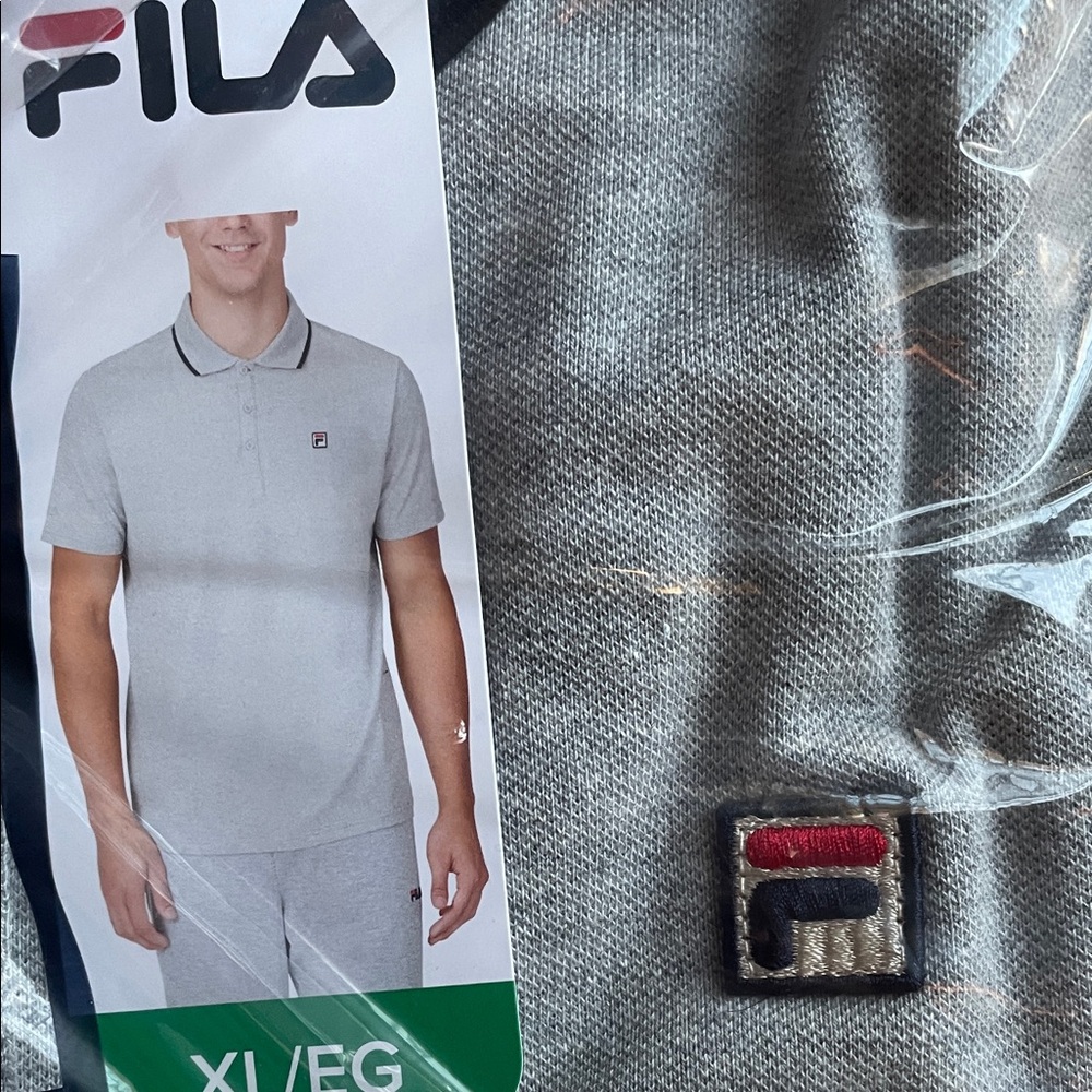 Fila Men's Gray Polo Shirt